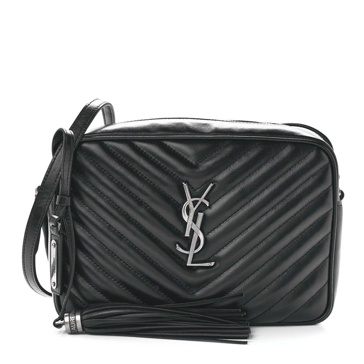 Saint Laurent Calfskin Matelasse Monogram Lou Camera Bag Black 1 of 11