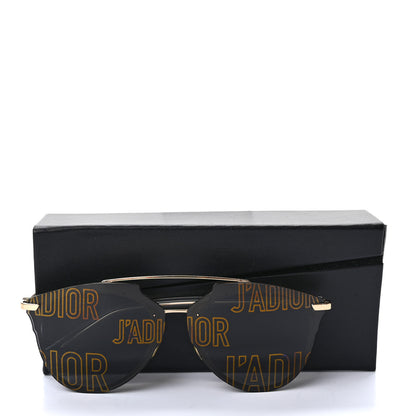 Christian Dior Reflected Prism Mirrored Sunglasses Black Gold 10 of 10