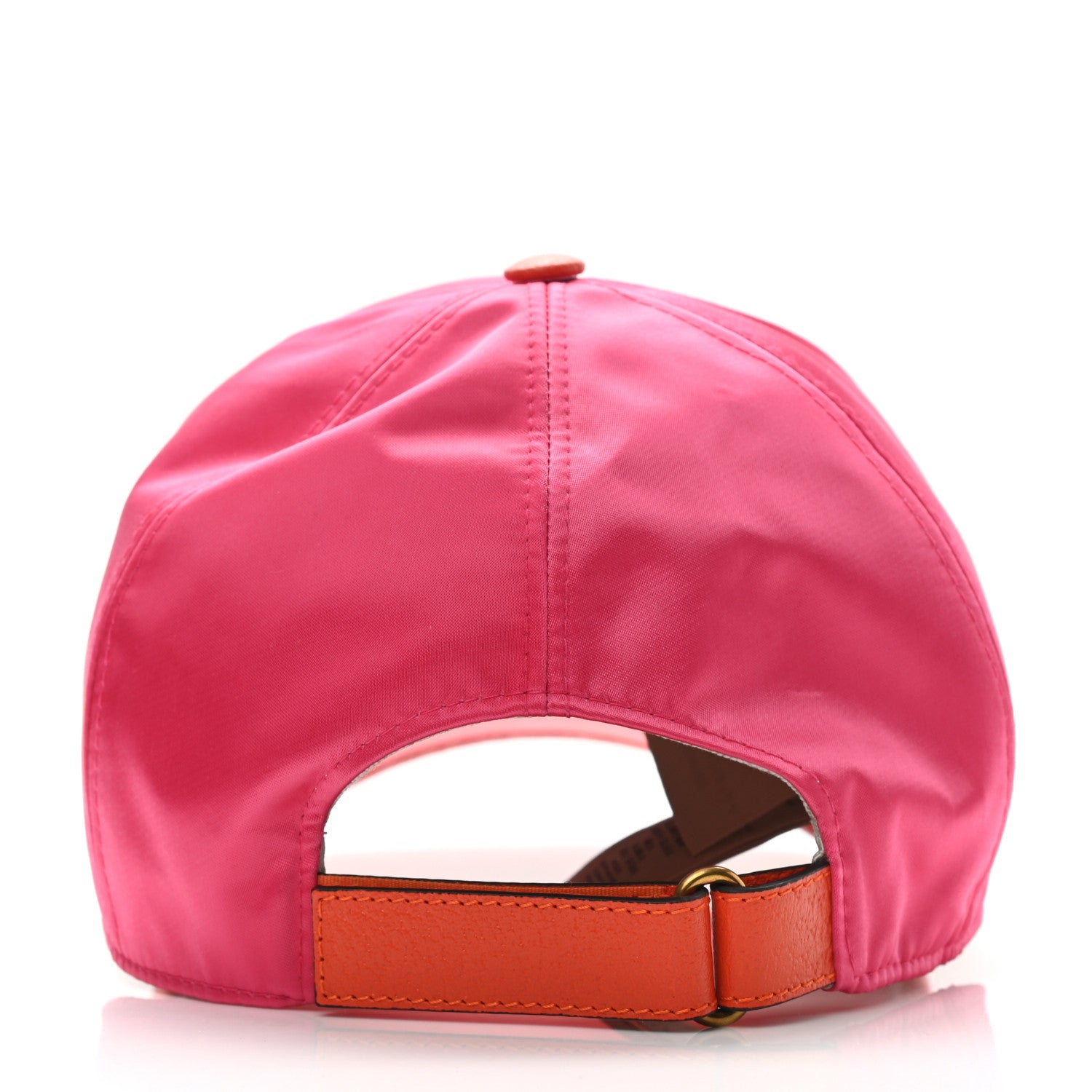 Gucci X ADIDAS Satin Trefoil Logo MC Rolly Baseball Hat Fuxia Red 5 of 10