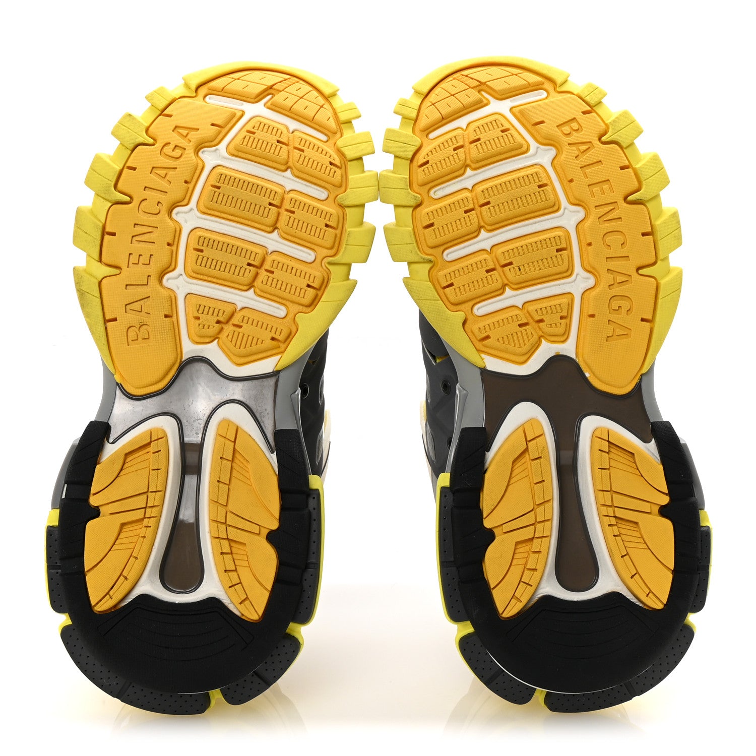 Balenciaga Mesh Nylon Womens Track Sneakers 39 Jaune Black White 6 of 8