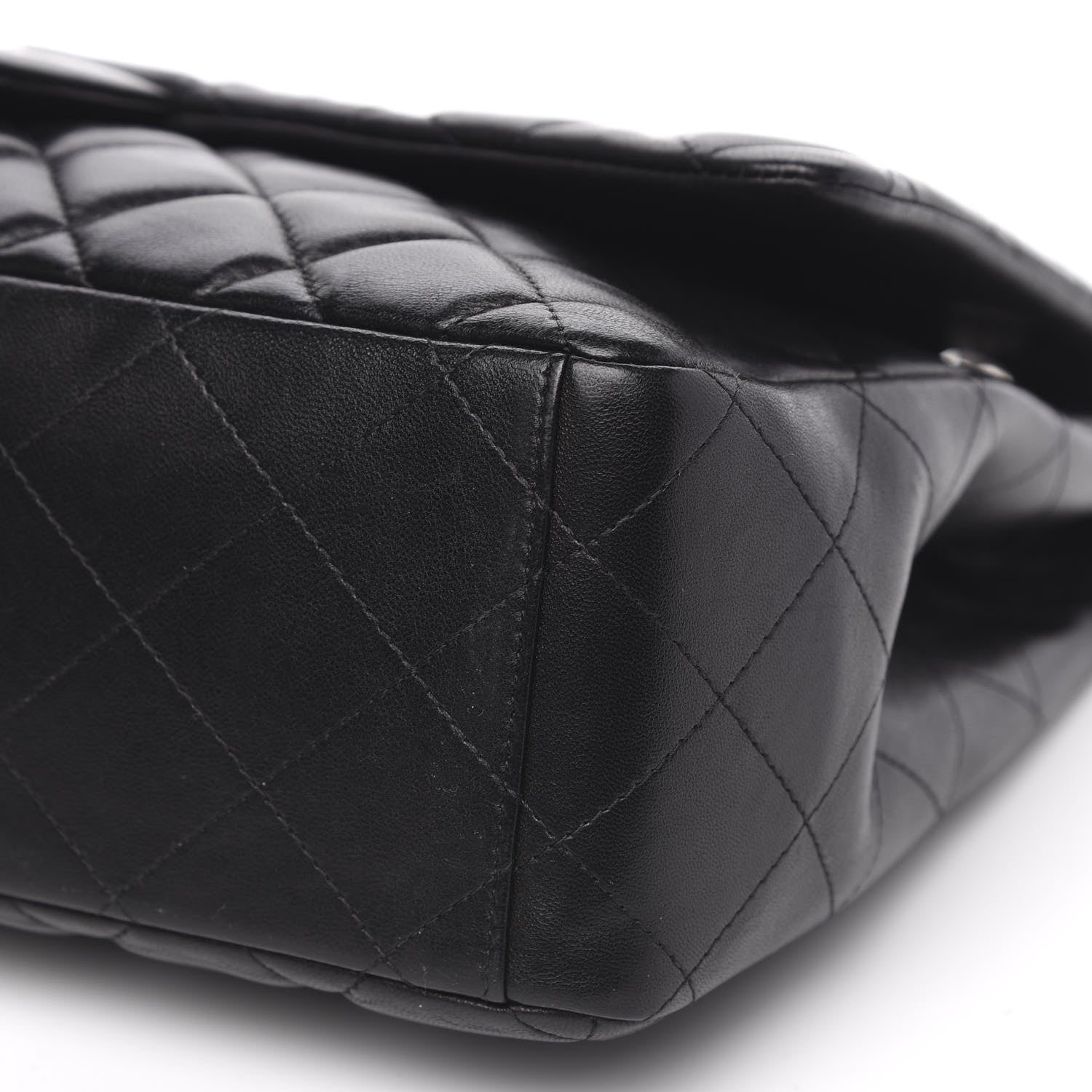 Chanel Lambskin Quilted Maxi Single Flap Black 9 of 16