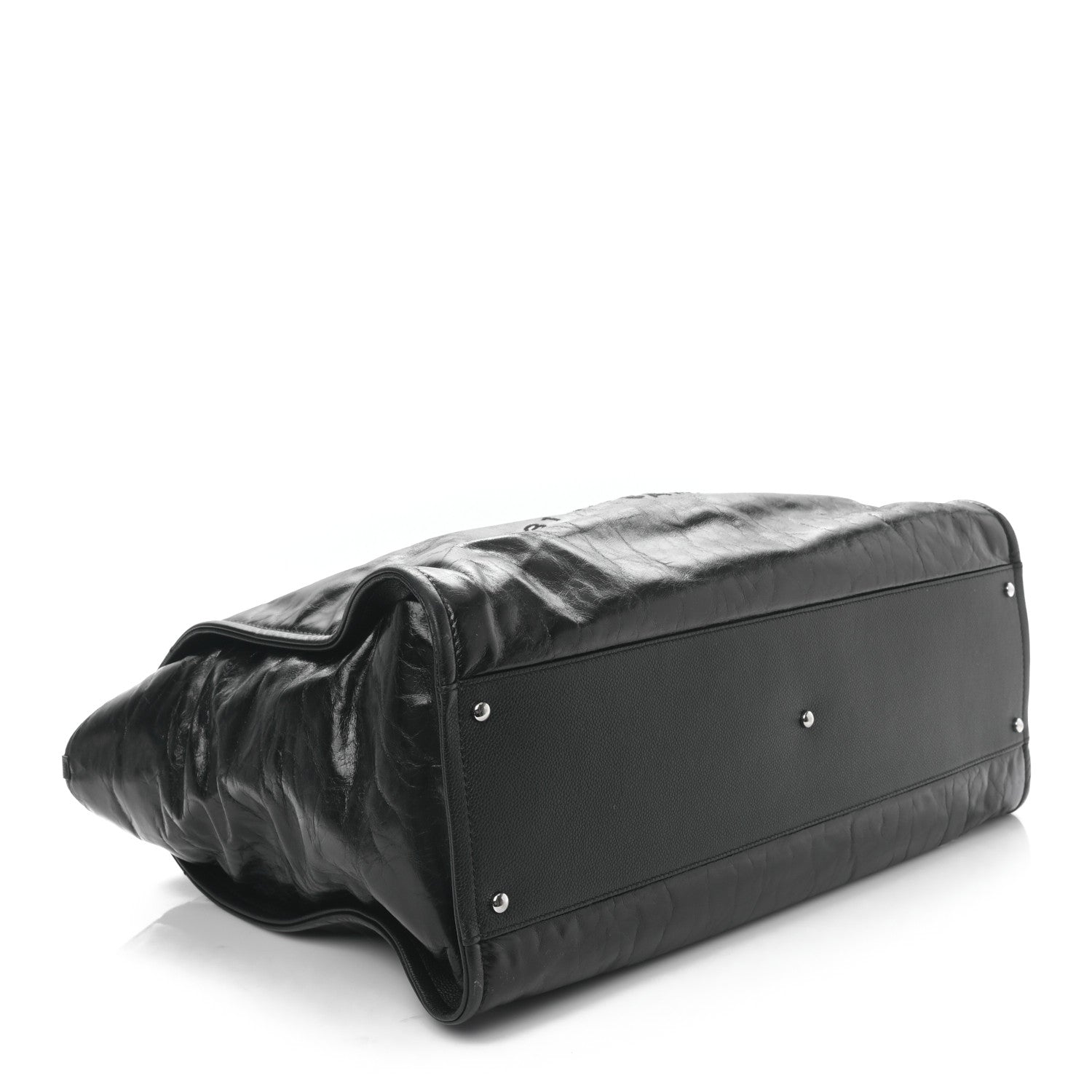 Chanel Glazed Calfskin Large Deauville Tote Black 4 of 9