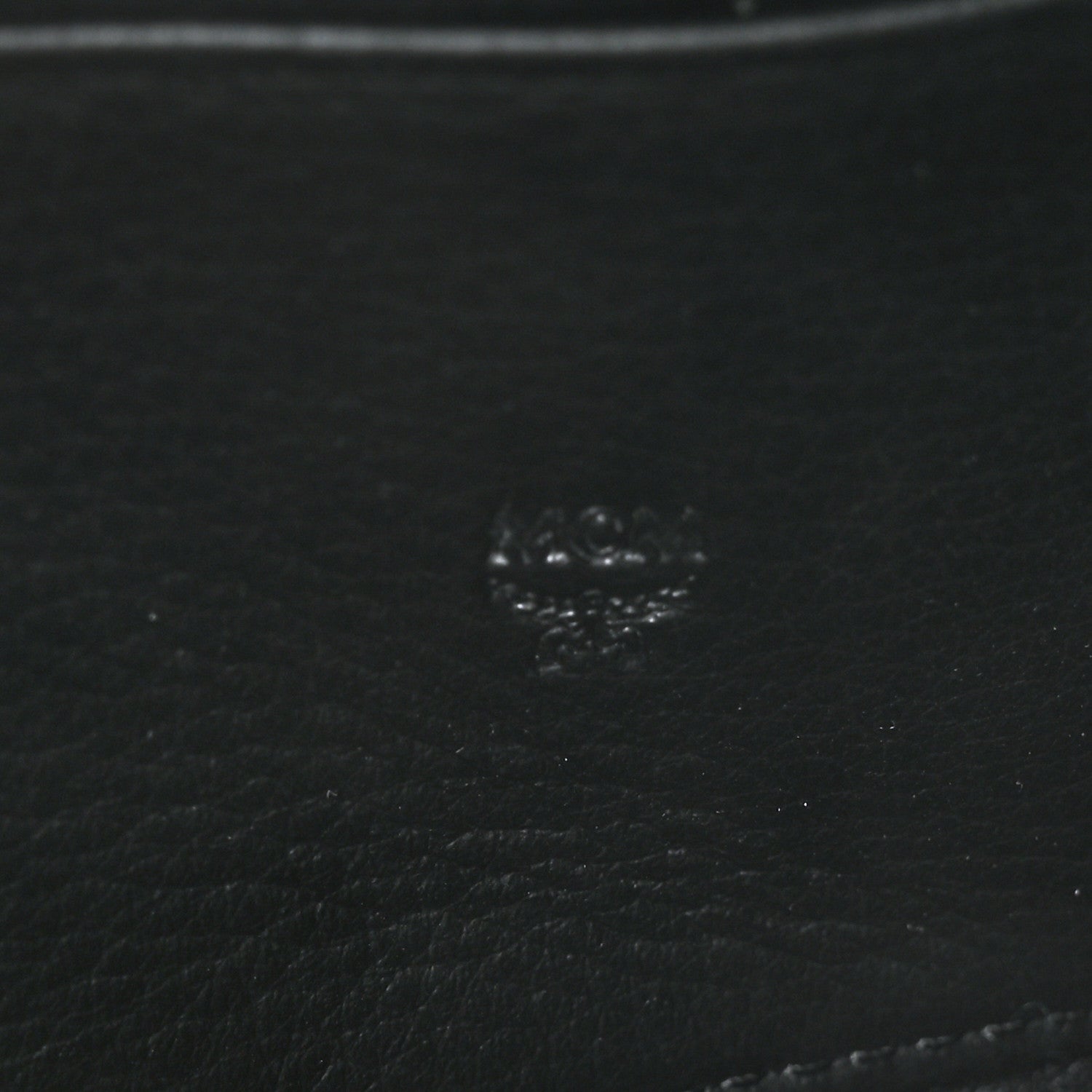 MCM Calfskin Ottomar Monogram Large Aren Zip Wallet Black 7 of 7