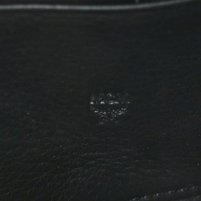 MCM Calfskin Ottomar Monogram Large Aren Zip Wallet Black 7 of 7