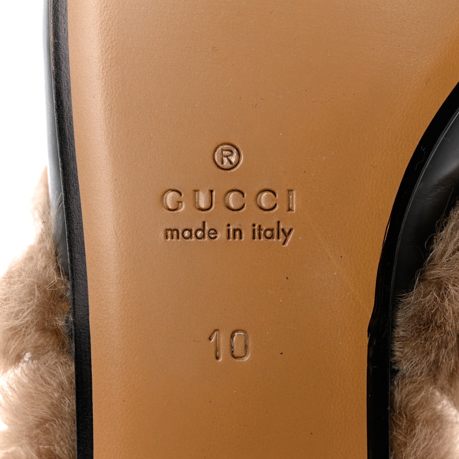 Gucci Calfskin Fur Mens Princetown Slippers 10 Black 7 of 11