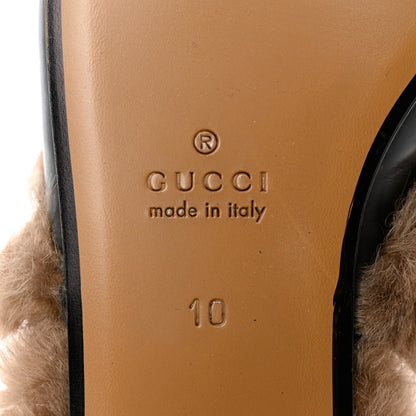 Gucci Calfskin Fur Mens Princetown Slippers 10 Black 7 of 11
