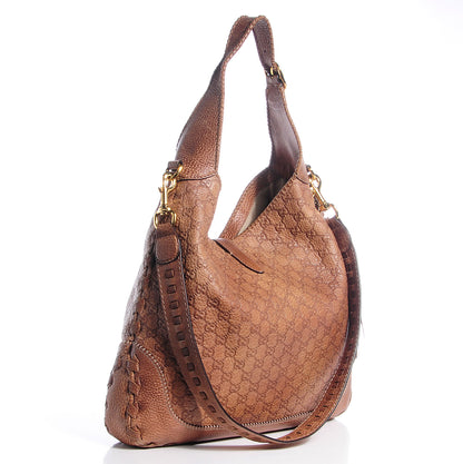 Gucci Guccissima Large New Jackie Shoulder Bag Natural Brown 3 of 7