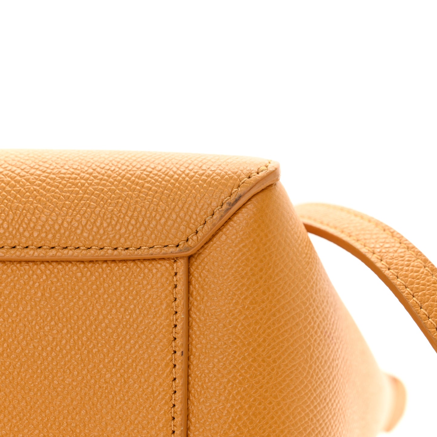 Grained Calfskin Nano Belt Bag Pale Yellow