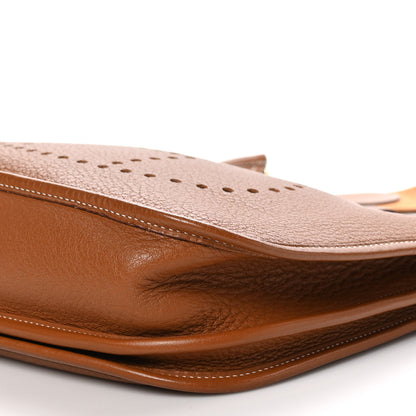 Hermes Taurillon Clemence Evelyne II PM Gold 10 of 10