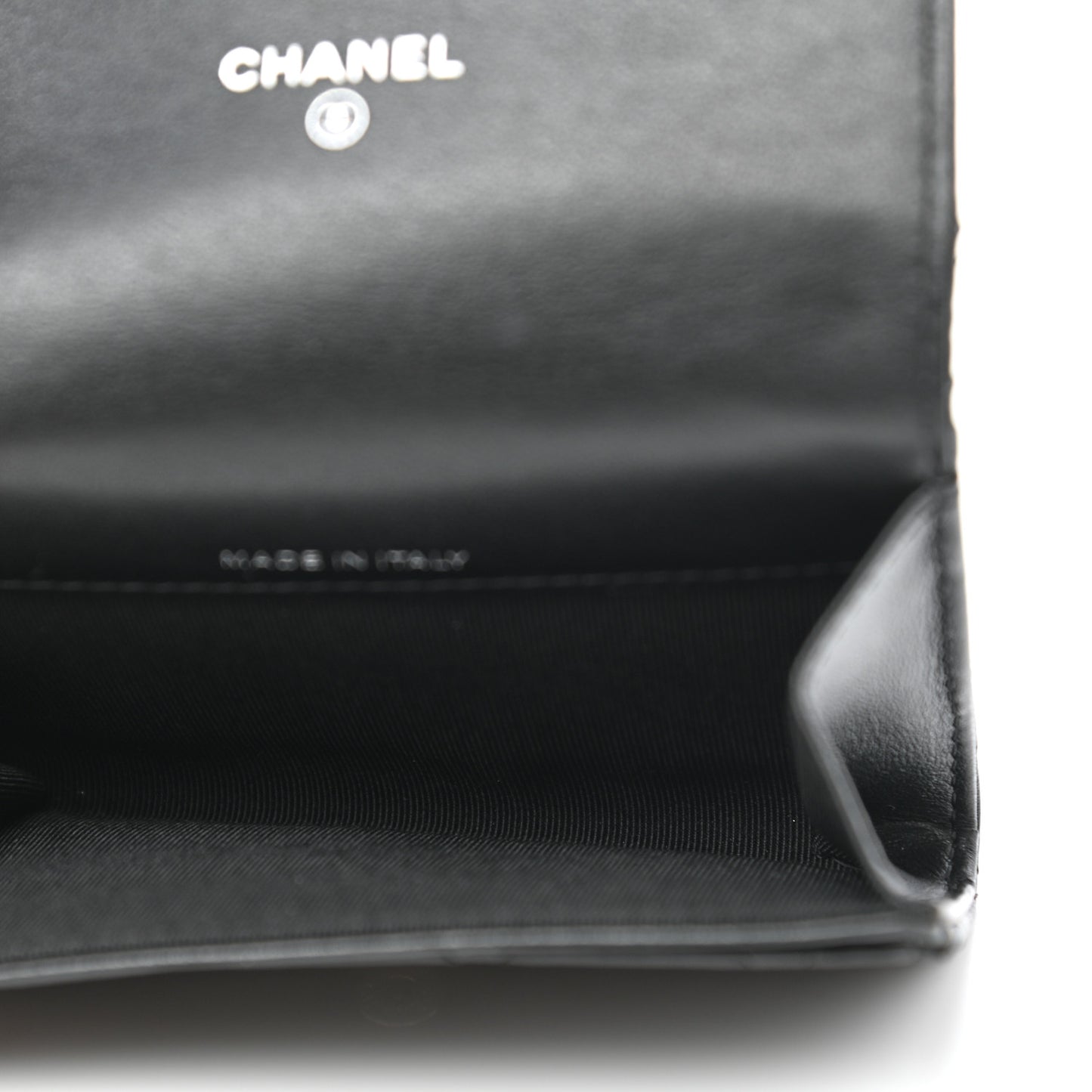 Aged Calfskin Quilted Reissue Flap Card Holder So Black