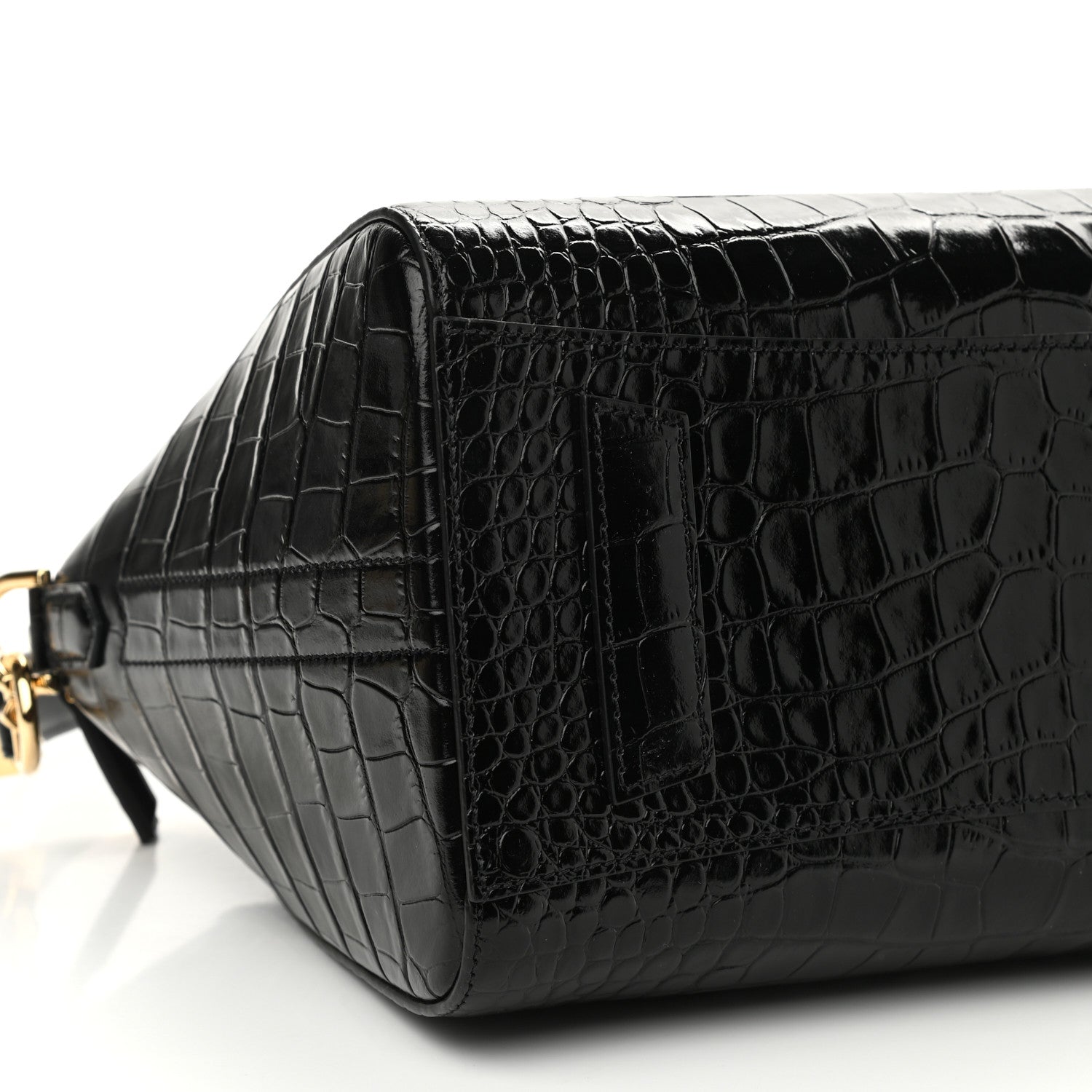 Givenchy Calfskin Crocodile Embossed Small Antigona Black 9 of 10