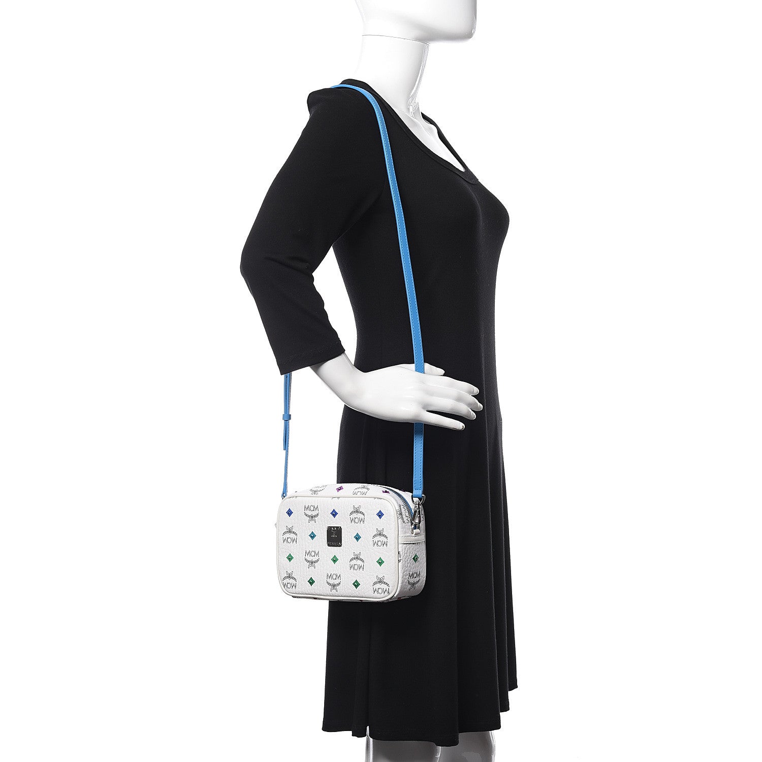 MCM Skyoptic Visetos Spectrum Diamond Camera Bag White 2 of 9