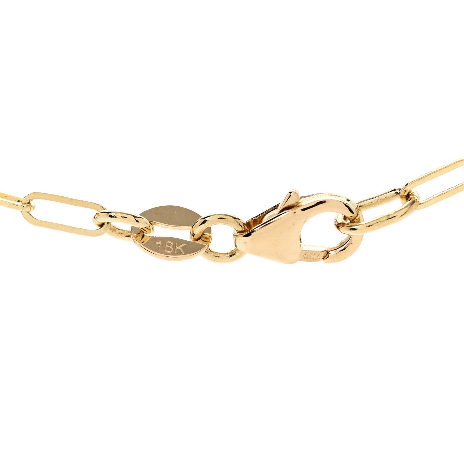 Foundrae 18K Yellow Gold Super Fine Clip Chain Necklace 32" 4 of 4