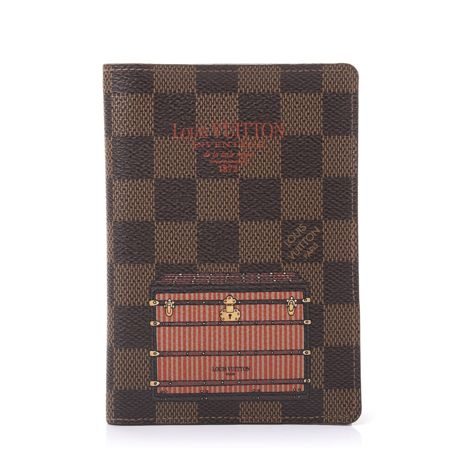 Louis Vuitton Damier Ebene Trunks and Locks Passport Cover 1 of 9