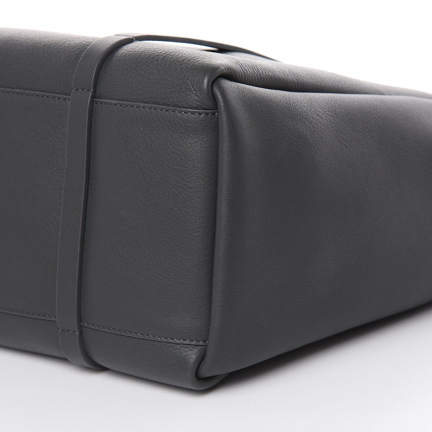 Veau Baltimore Double Sided Small Everyday Tote Gris Fossile Black