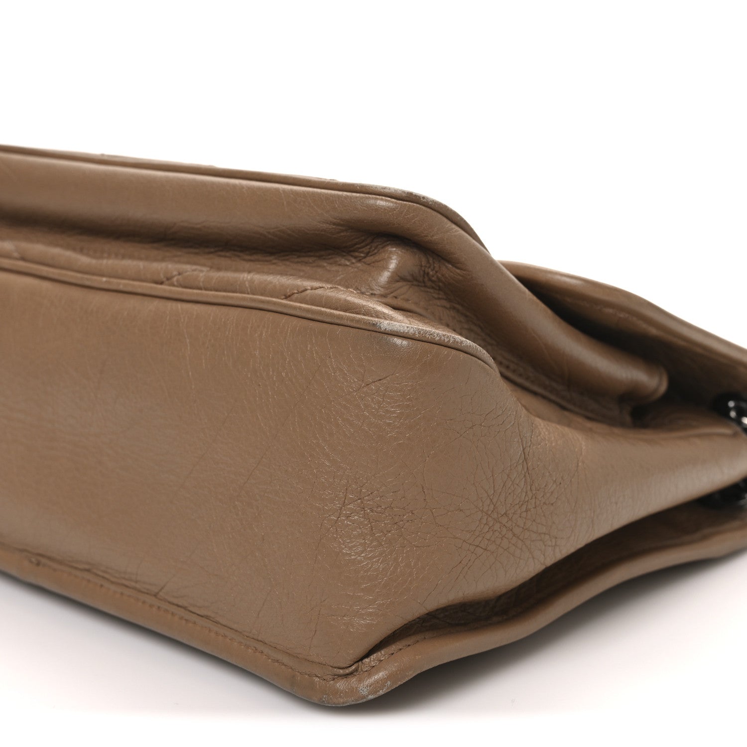 Saint Laurent Crinkled Calfskin Matelasse Monogram Medium Niki Chain Satchel Natural Tan 10 of 11