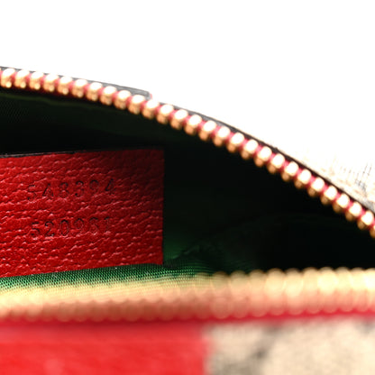 Gucci Soft GG Supreme Monogram Calfskin Small Ophidia Cosmetic Case Beige Ebony Hibiscus Red 7 of 7
