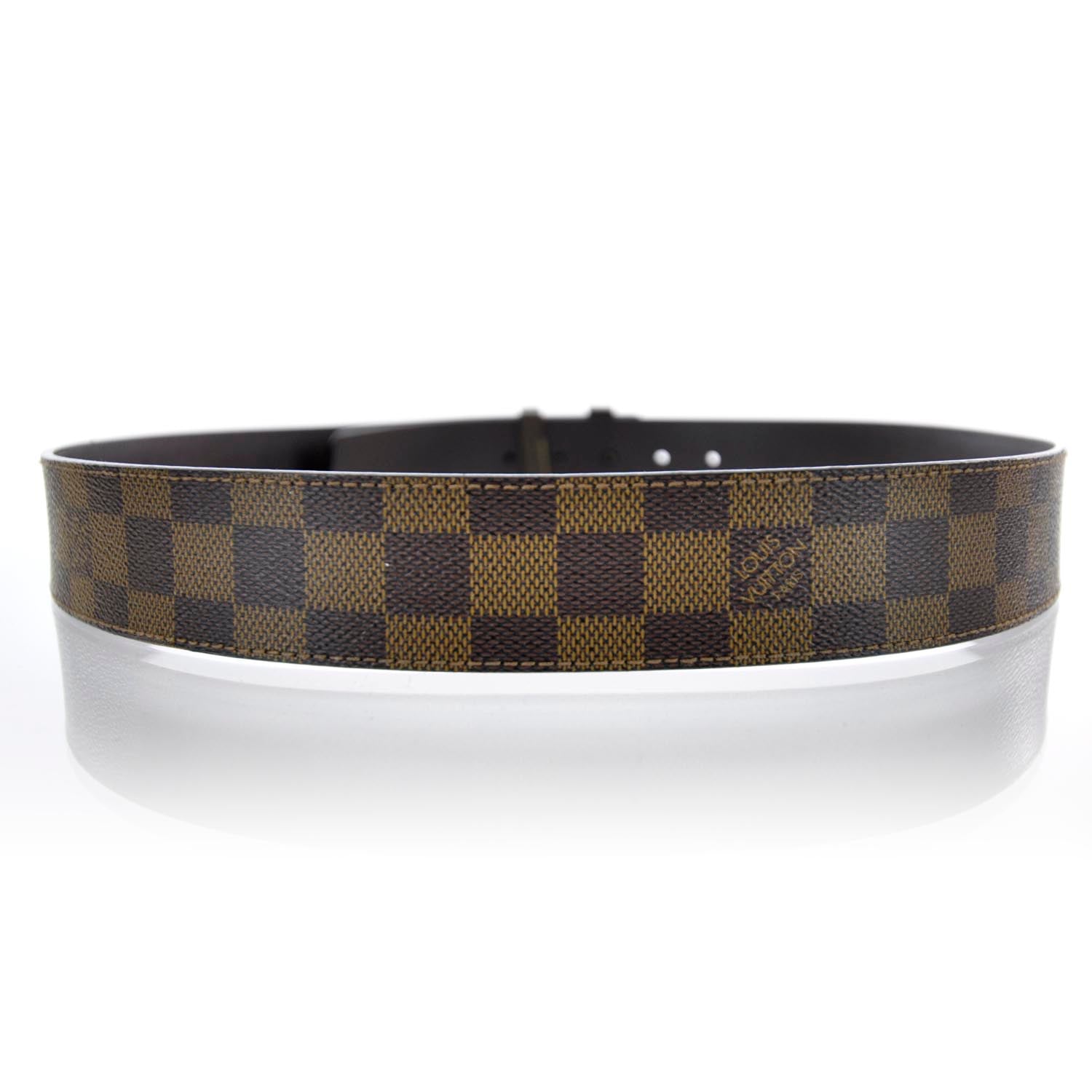 Louis Vuitton Damier Ebene LV Initiales Belt 100 40 2 of 6