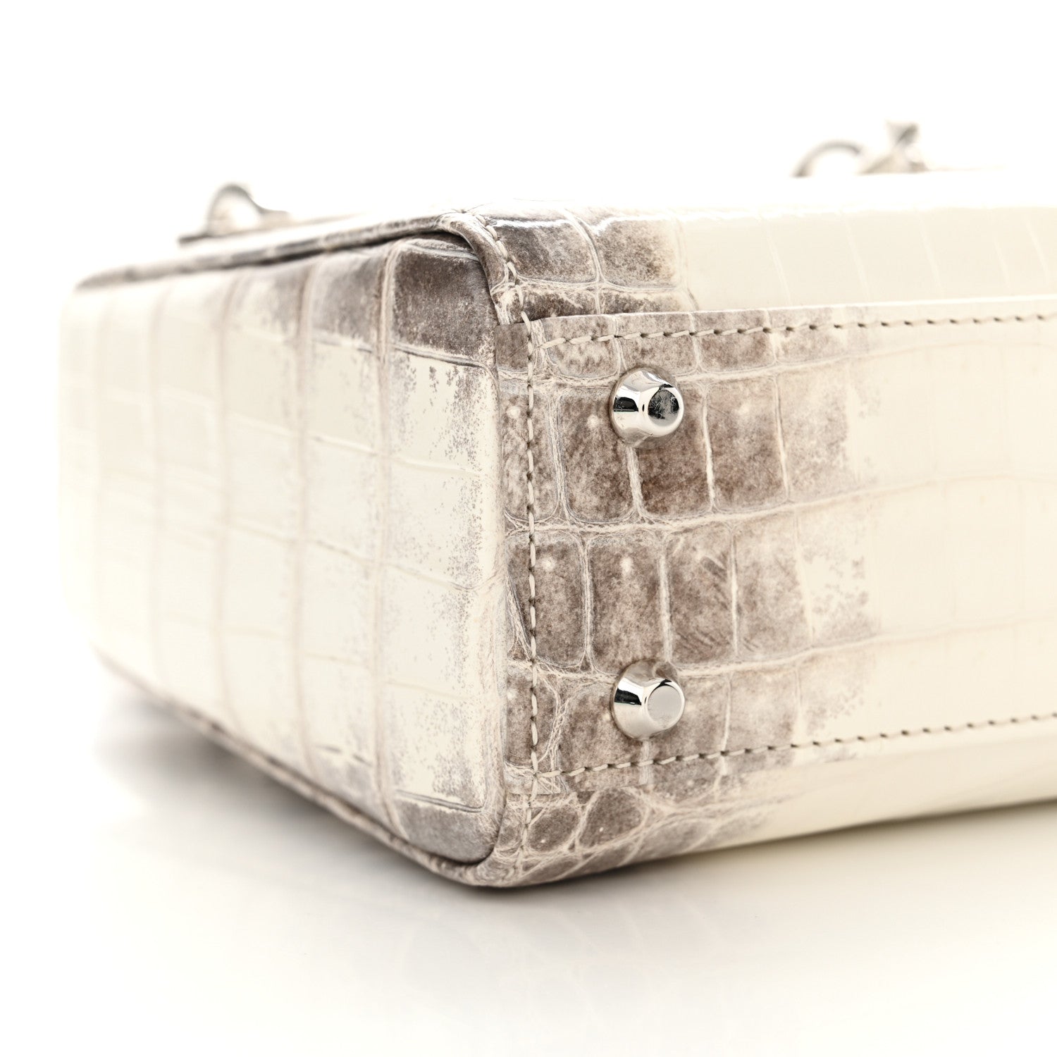 Christian Dior Niloticus Crocodile Himalaya Crystal Mini Lady Dior White 9 of 15
