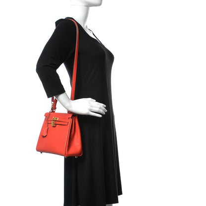 Hermes Swift Kelly Retourne 25 Rouge Tomate 2 of 41