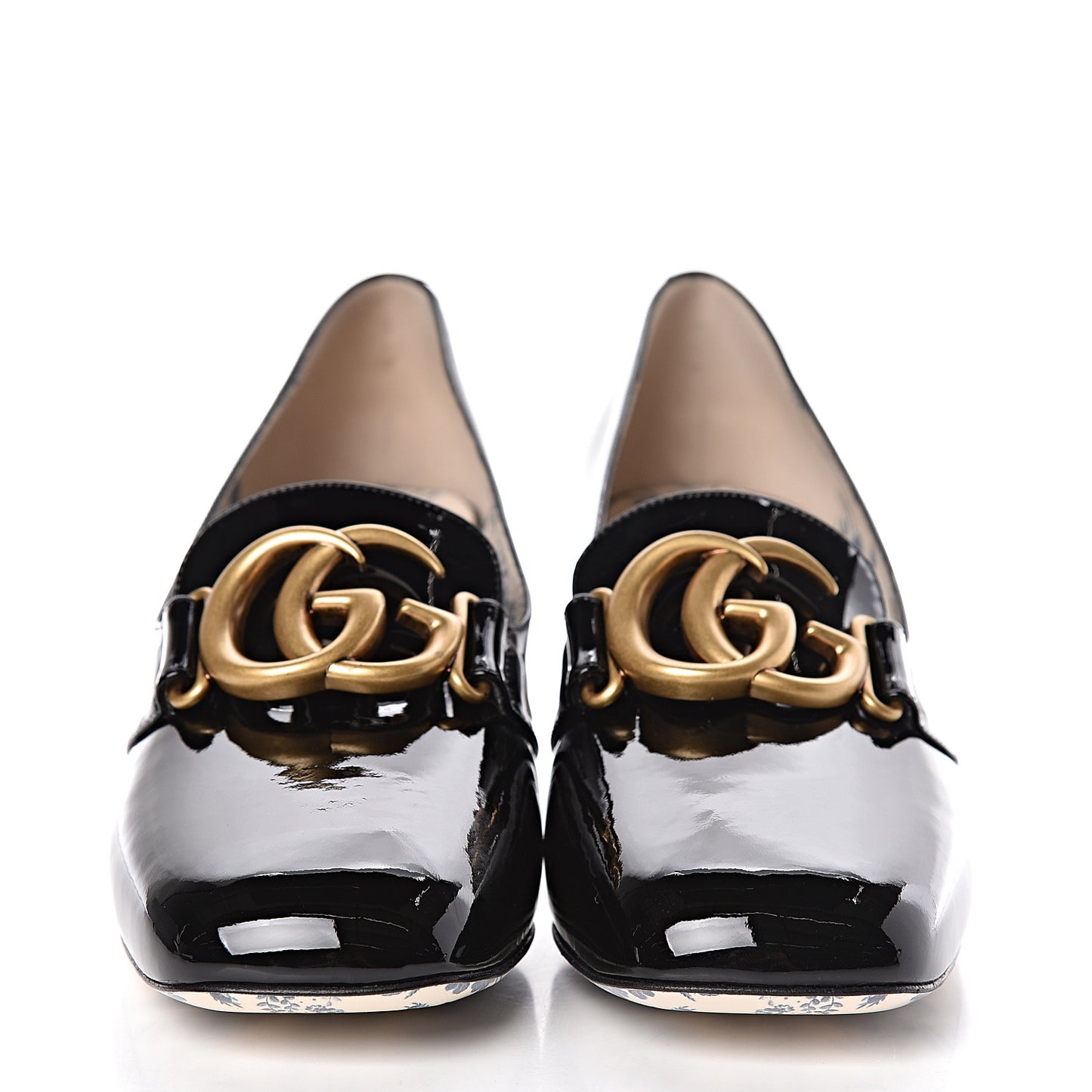 Vernice GG Victoire 55mm Loafer Pumps 41 Black