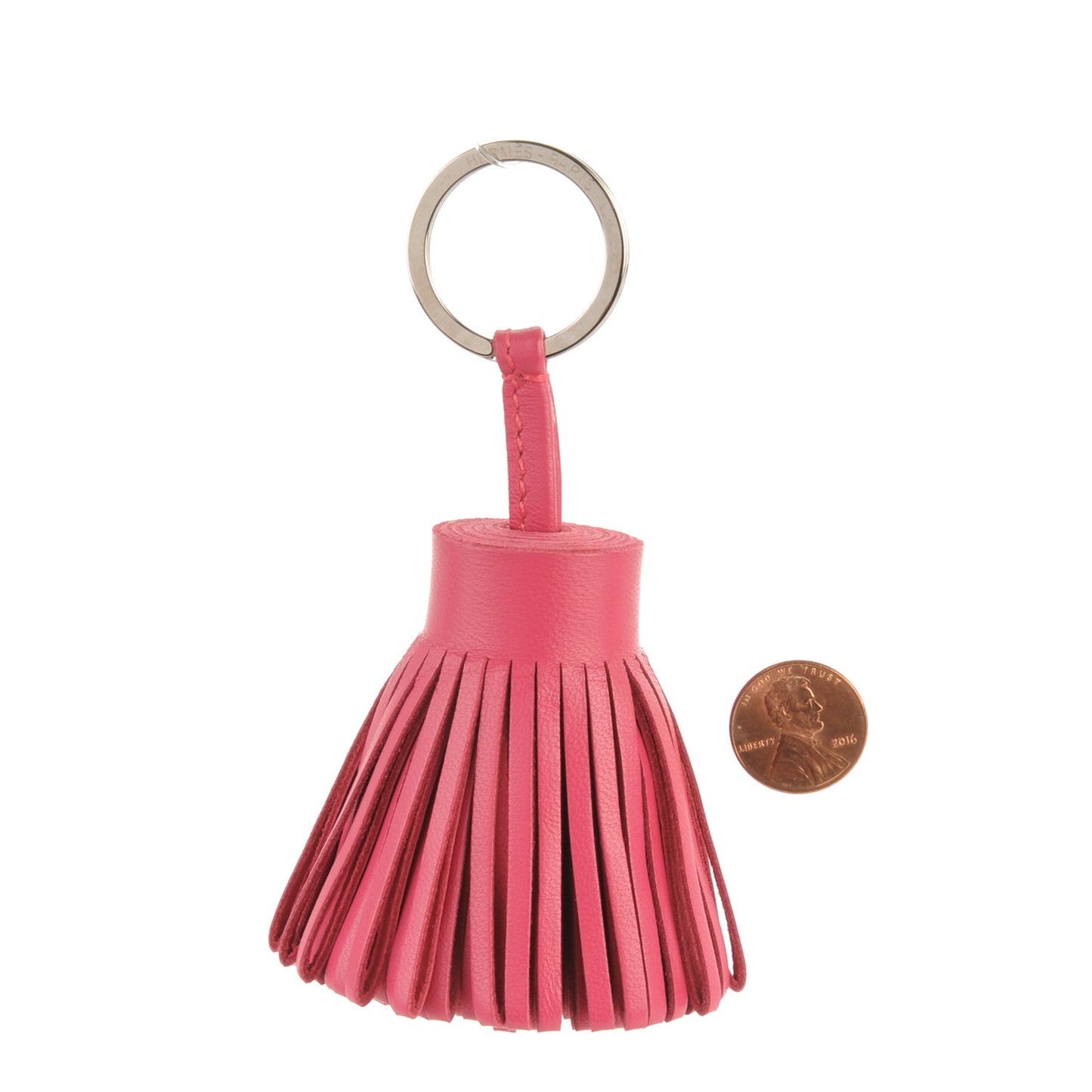 Lambskin Carmen Tassel Key Holder Rose Shocking