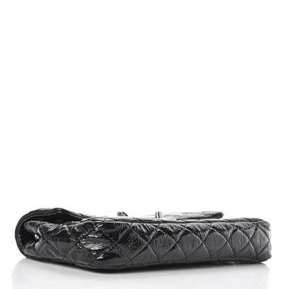 Chanel Distressed Patent Quilted East West Flap Black 4 of 12