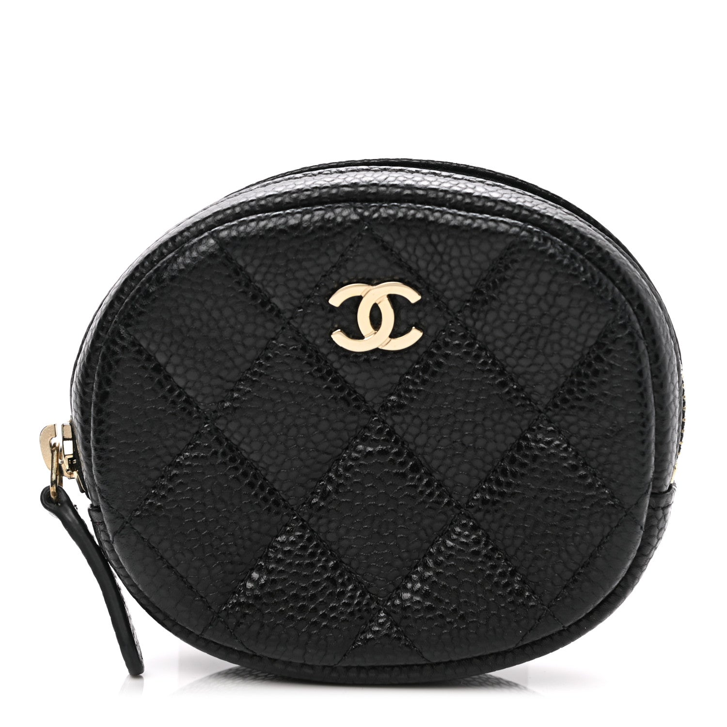 Chanel Caviar Quilted Zip Around Classic Coin Purse Black 1 of 8