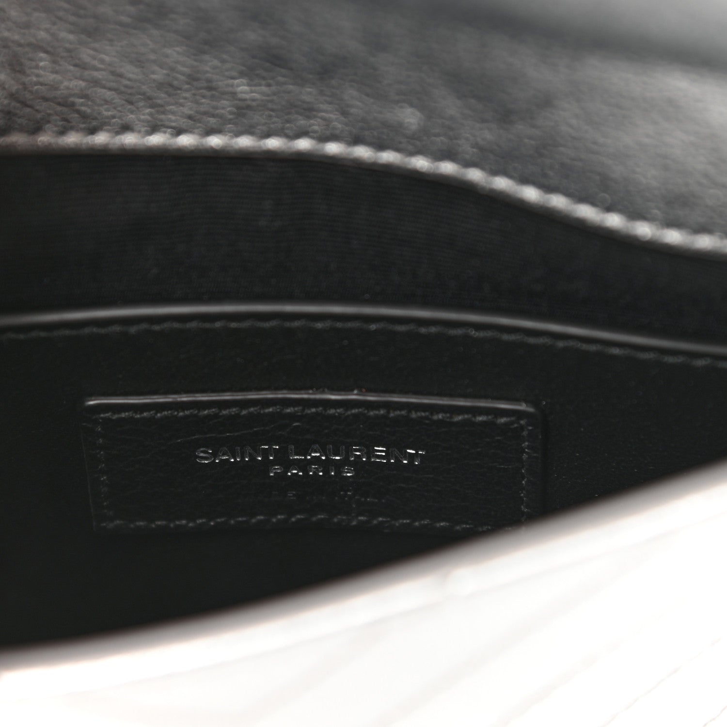 Saint Laurent Metallic Lambskin Quilted Double Flap Bag Silver 7 of 10