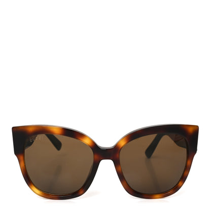Gucci Acetate Square Frame Web Sunglasses GG0059S Tortoise 2 of 7