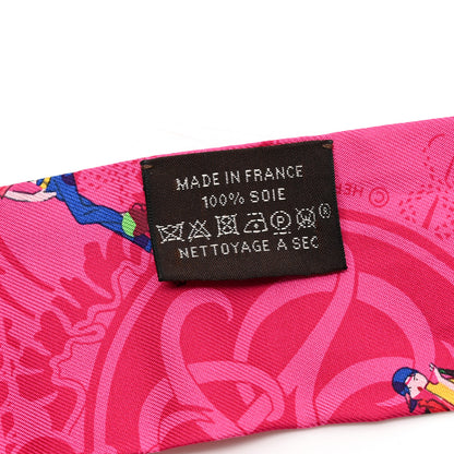 Hermes Silk Ex-Libris Les Parisiennes Twilly Rose Indien Vert Bleu 3 of 4