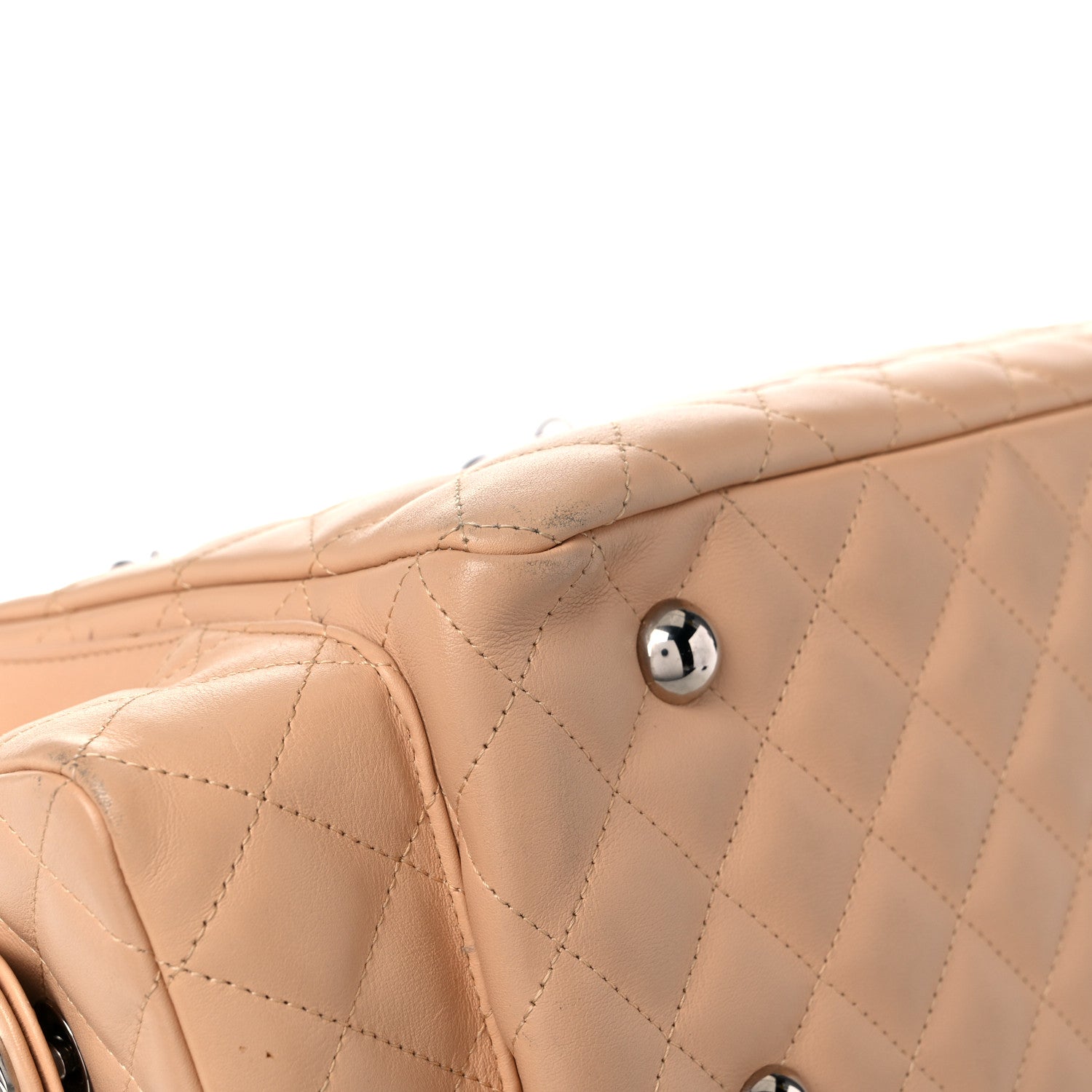 Chanel Calfskin Quilted Large Cambon Multipocket Reporter Beige Black 10 of 19