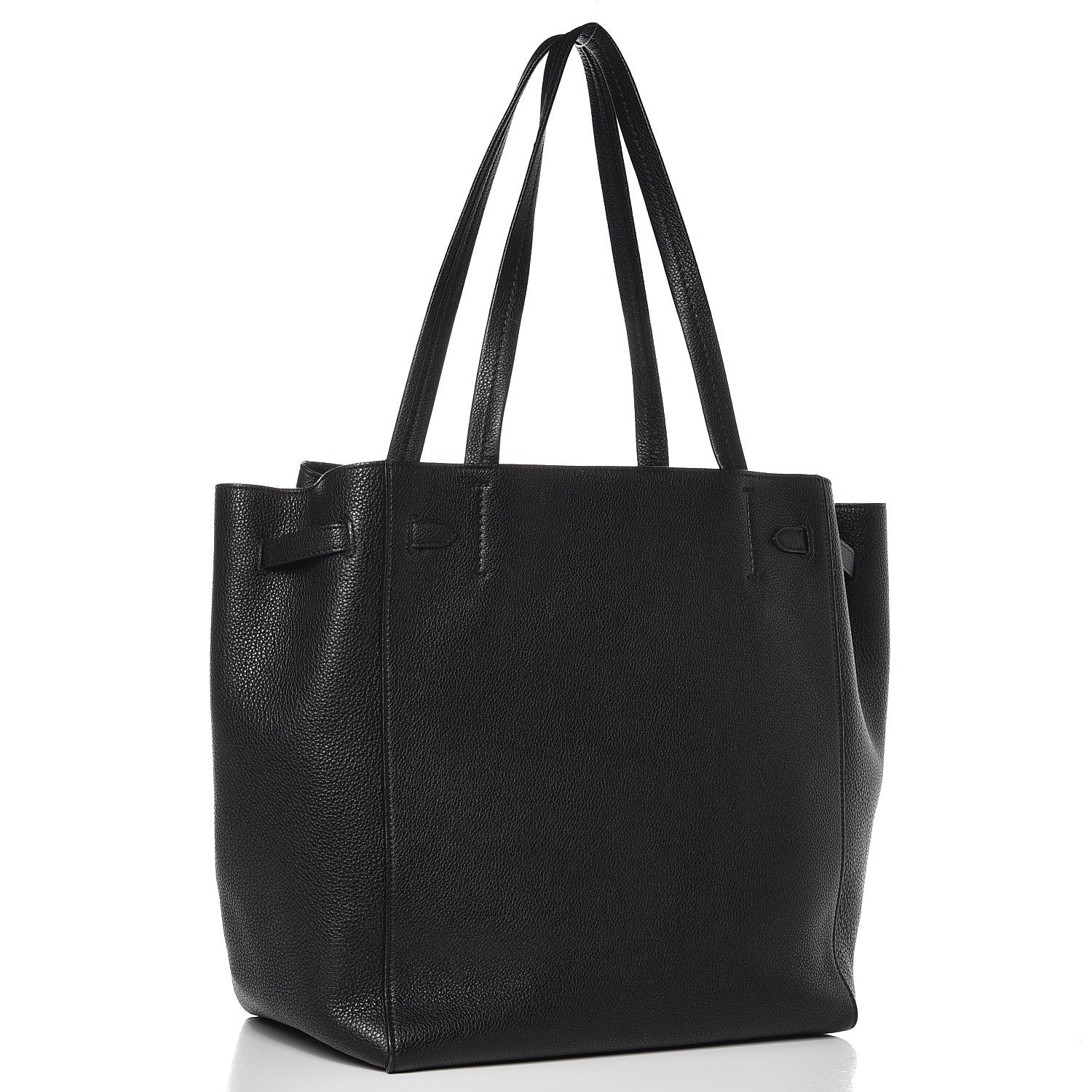 Celine Soft Grained Calfskin Small Belt Cabas Phantom Black 3 of 11