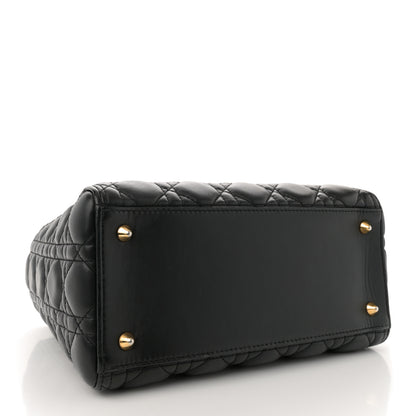Christian Dior Lambskin Cannage Medium Lady Dior Black 4 of 12