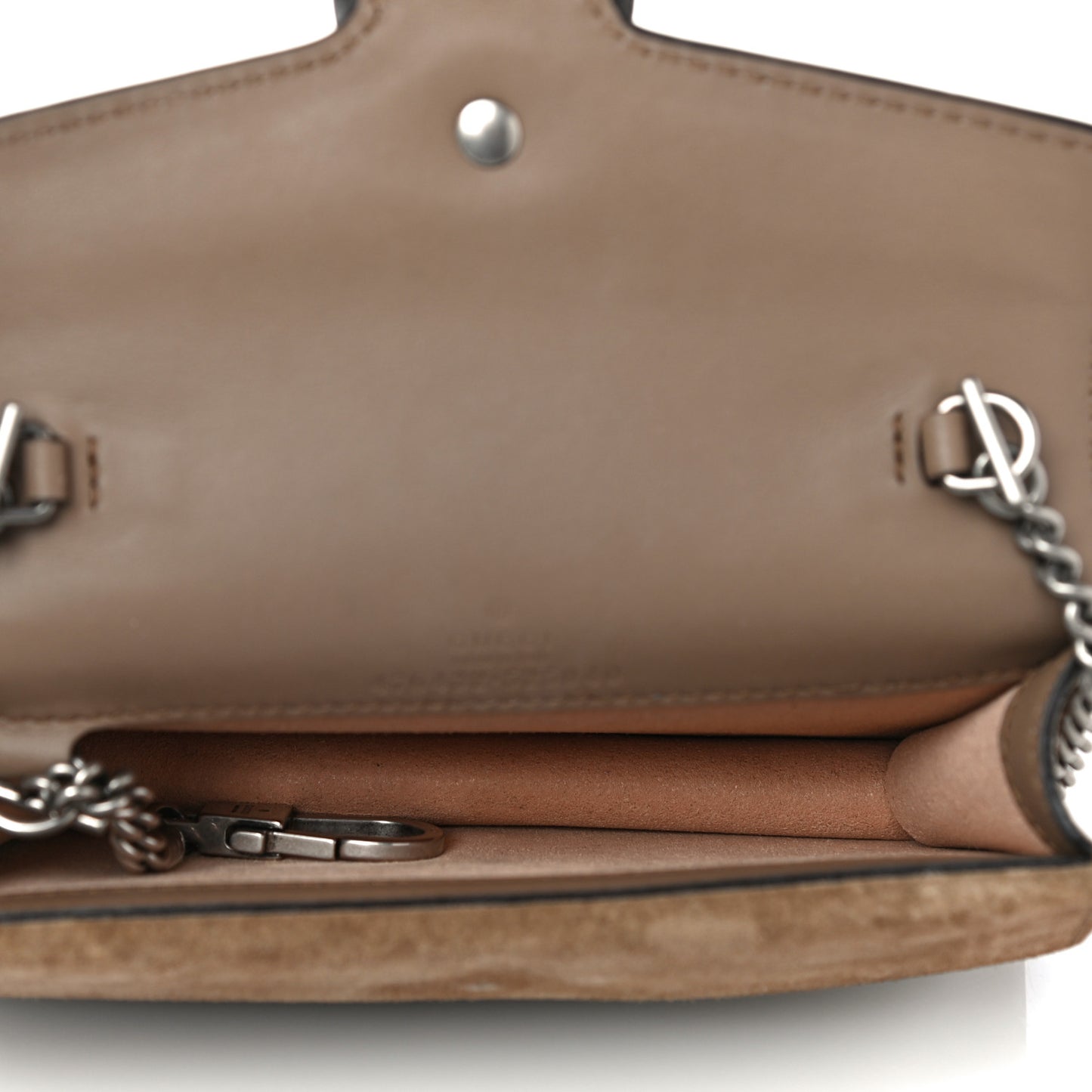 GG Supreme Monogram Super Mini Dionysus Shoulder Bag Taupe