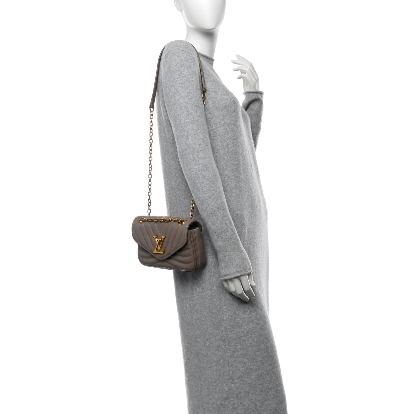 Calfskin New Wave Chain PM NM Taupe