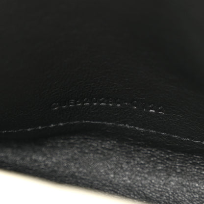 Saint Laurent Grain De Poudre Mixed Matelasse Triquilt Monogram Chain Wallet Blanc Vintage 7 of 10