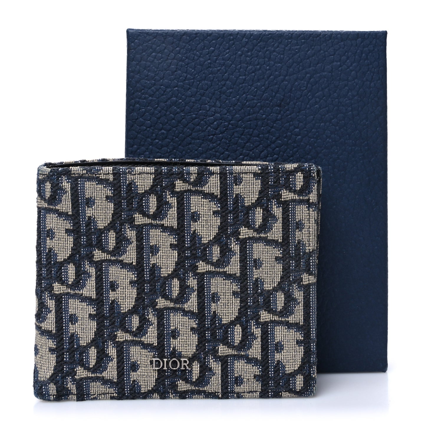 Oblique Bi-Fold Wallet Blue