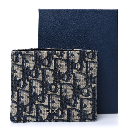 Christian Dior Oblique Bi-Fold Wallet Blue 11 of 11
