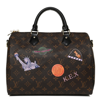 Louis Vuitton Monogram My World Tour Speedy Bandouliere 30 Black 1 of 10