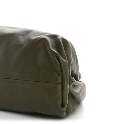 Bottega Veneta Smooth Butter Calf The Pouch Oversized Clutch Kaki Fondent 10 of 10