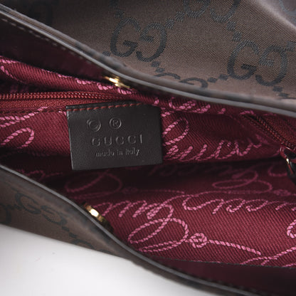 Gucci Nylon Signature Hobo Shoulder Bag Brown 5 of 10