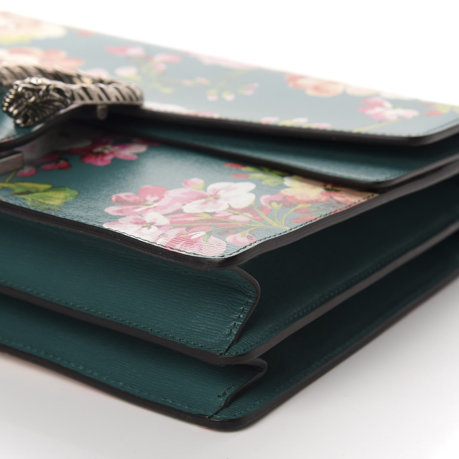 Gucci Calfskin Blooms Print Medium Dionysus Shoulder Bag Bright Emerald Multicolor 7 of 10