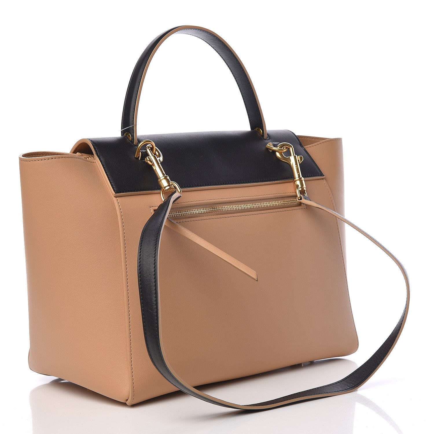 Celine Smooth Calfskin Mini Bi-Color Belt Bag Beige 3 of 11