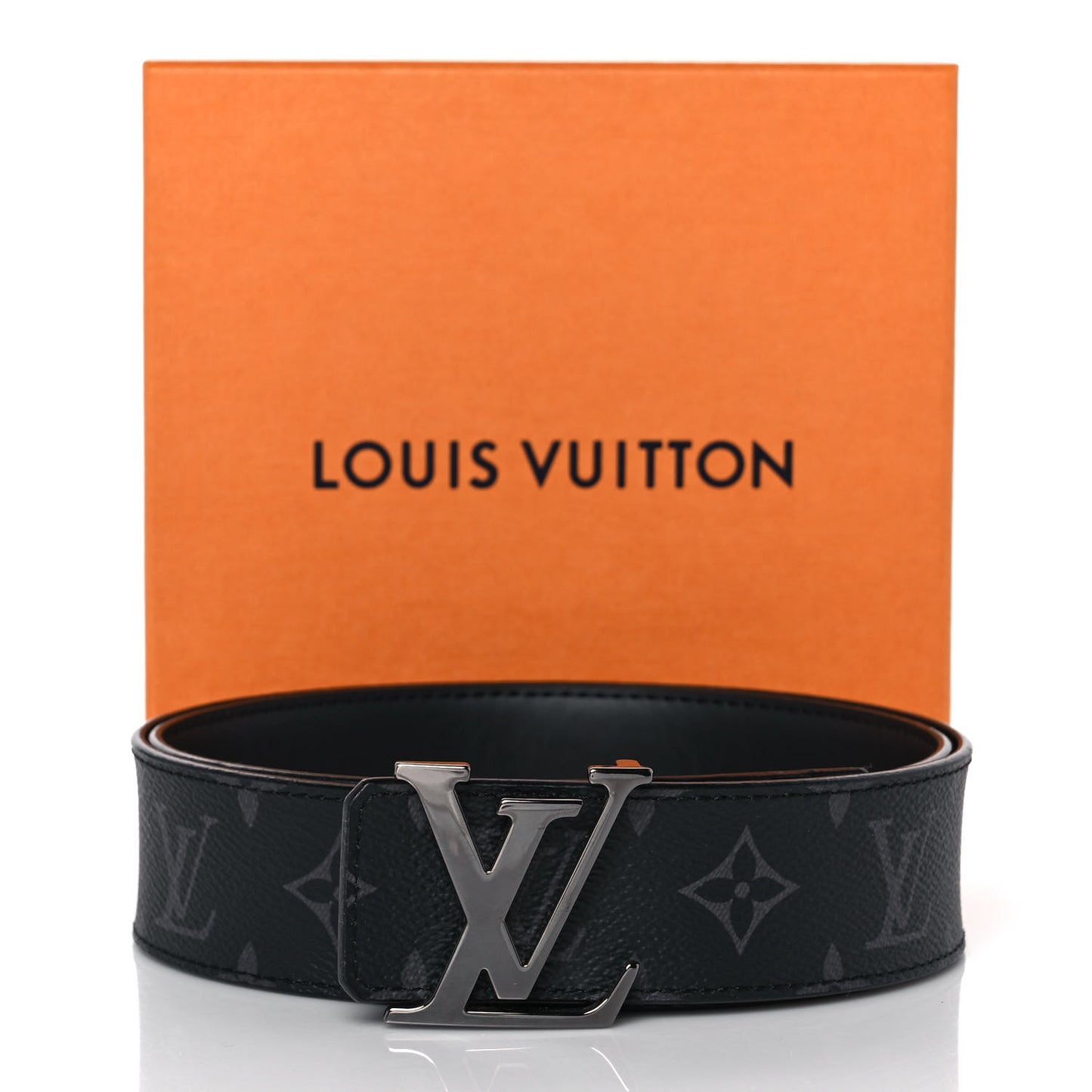 Monogram Eclipse Taigarama 40mm LV Initiales Reversible Belt 85 34 Black