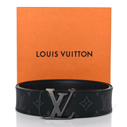 Louis Vuitton Monogram Eclipse Taigarama 40mm LV Initiales Reversible Belt 85 34 Black 6 of 6