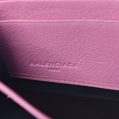 Balenciaga Agneau Classic Hardware Continental Zip Around Wallet Rose Guimauve 6 of 8