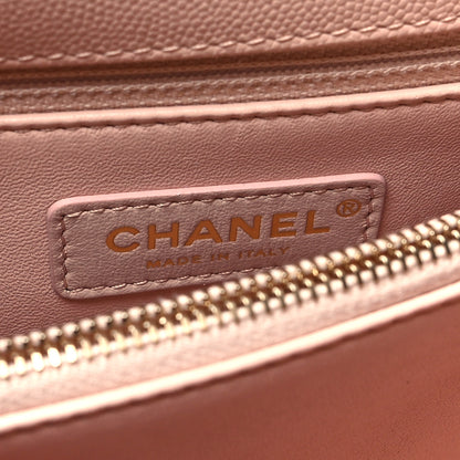 Chanel Caviar Quilted Small Coco Handle Flap Light Pink 6 of 10