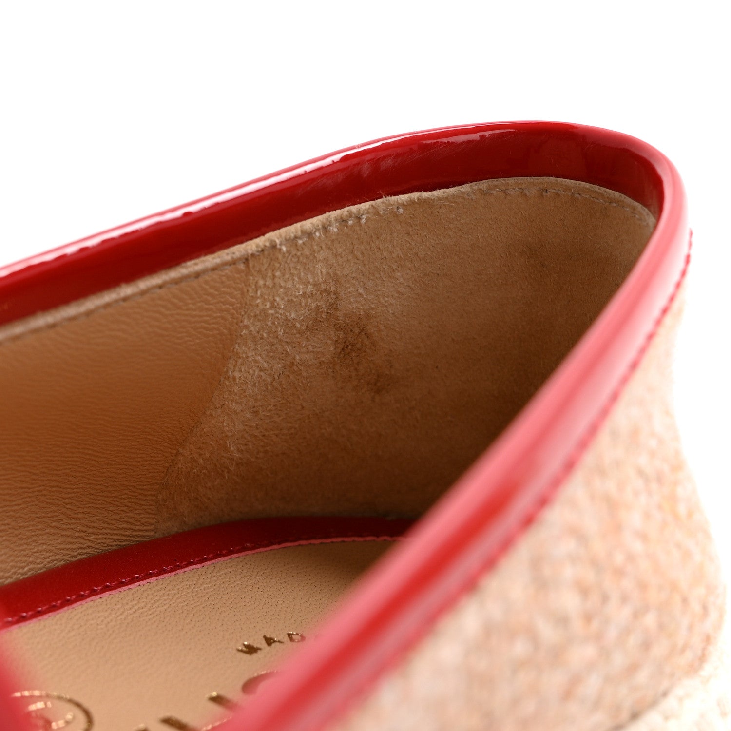 Chanel Fabric Patent Calfskin CC Espadrilles 38 Pink Red 10 of 13