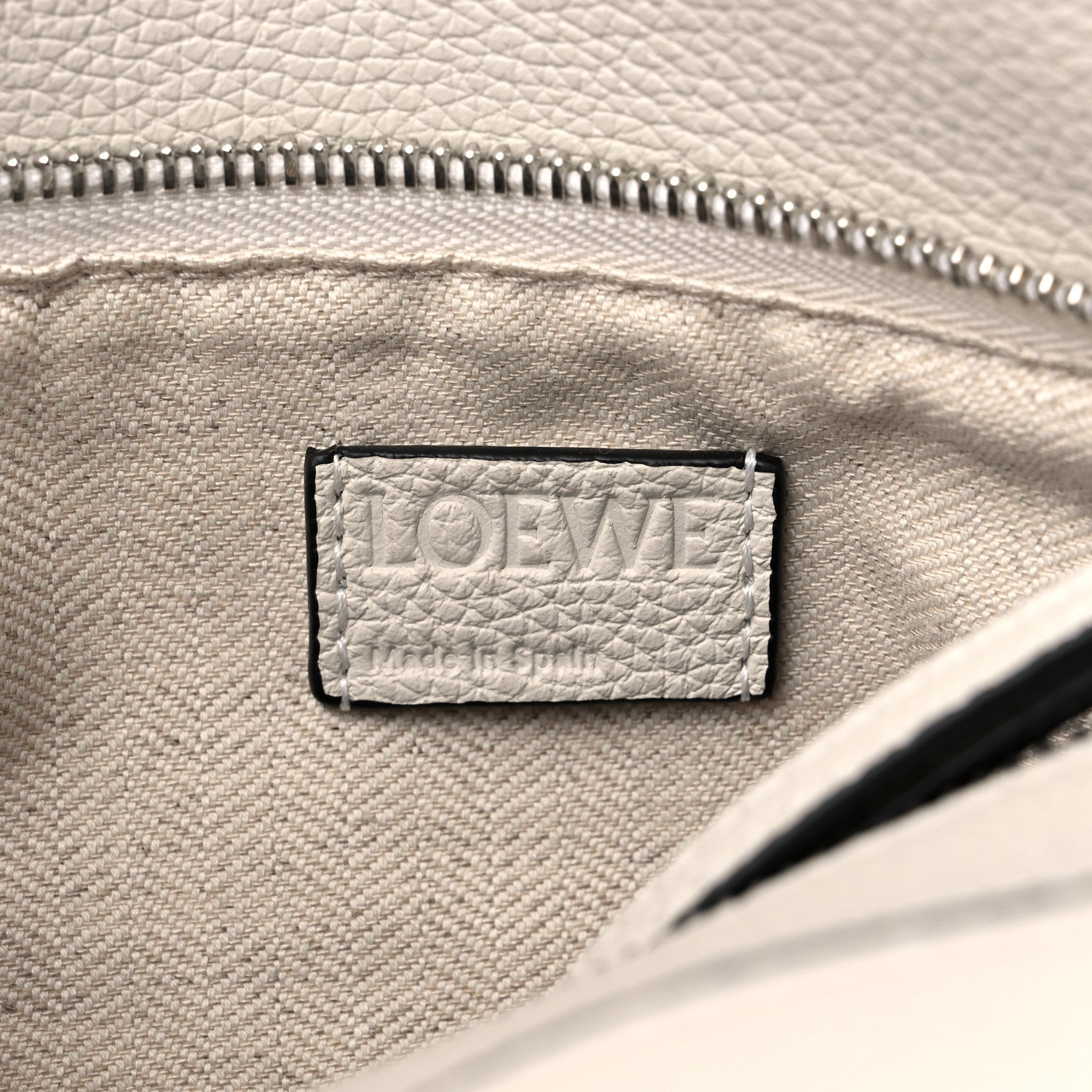 Loewe Grained Calfskin Small Puzzle Bag Soft White 6 of 9
